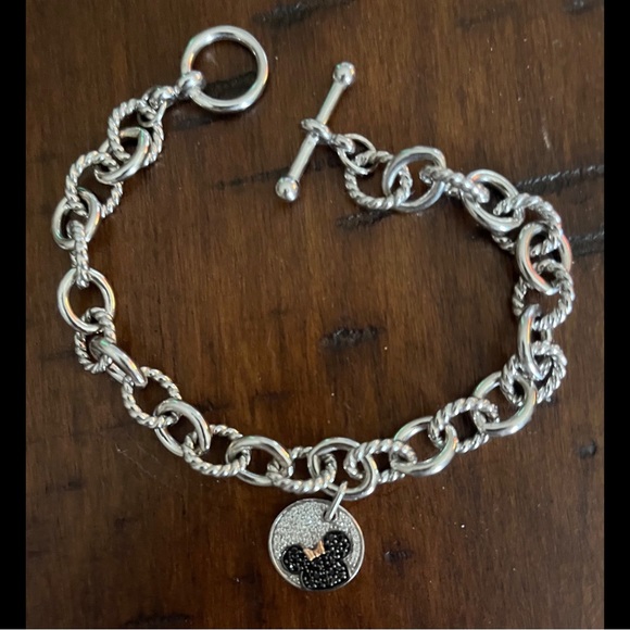 ✨ 2x HP ✨ Minnie Mouse ✨ Chain Link Toggle Bracelet ✨ w/ Real Diamonds ✨ - Picture 5 of 5